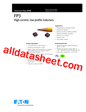 FP3-R68-R Datasheet PDF - Eaton All Rights Reserved.