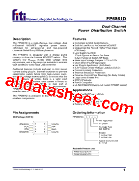 FP6861D Datasheet PDF - Fitipower Integrated Technology Inc.