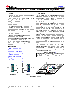 DS160PR412RUAR Datasheet PDF - Texas Instruments