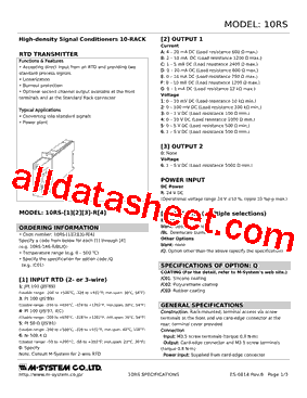 10RS-5F-R6-R Datasheet PDF - M-System Co.,Ltd.