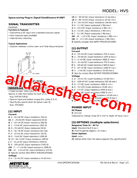 HVS-GZ-R Datasheet PDF - M-System Co.,Ltd.