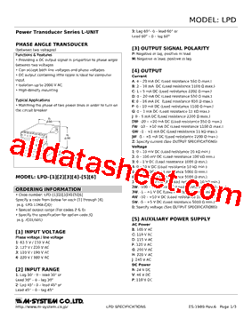 LPD-11PA-R Datasheet PDF - M-System Co.,Ltd.