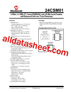 24CSM01-E/SN Datasheet PDF - Microchip Technology