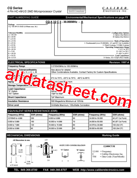 CQF32C1 Datasheet PDF - List of Unclassifed Manufacturers