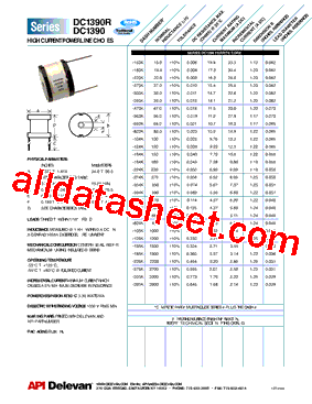 DC1390-124K Datasheet PDF - API Delevan