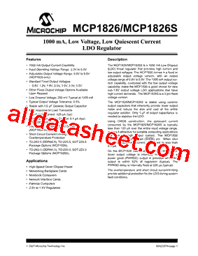 MCP1826-1202E/AT Datasheet PDF - Microchip Technology