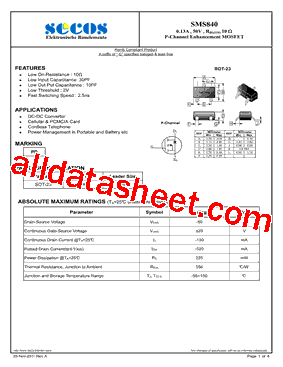 SMS840 Datasheet PDF - SeCoS Halbleitertechnologie GmbH