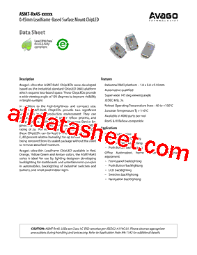 ASMT-RR45-AQ902 Datasheet PDF - AVAGO TECHNOLOGIES LIMITED