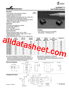 FP3-R47-R Datasheet PDF - Cooper Bussmann, Inc.