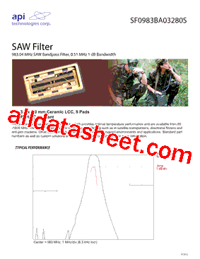 SF0983BA032880S Datasheet PDF - API Technologies Corp