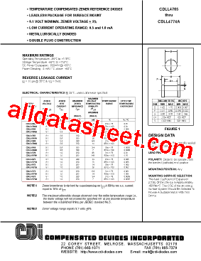 CDLL4768A Datasheet PDF - Compensated Deuices Incorporated