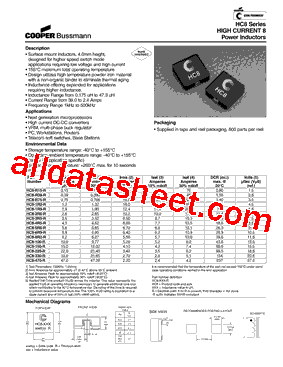 HC8-R39-R Datasheet PDF - Cooper Bussmann, Inc.