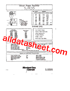 S35 Datasheet PDF - Microsemi Corporation
