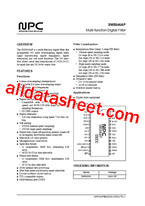 SM5846AP Datasheet PDF - Nippon Precision Circuits Inc
