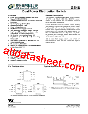 G546 Datasheet PDF - Global Mixed-mode Technology Inc