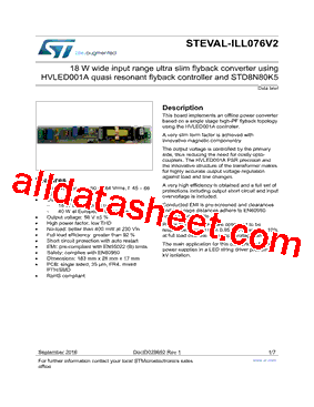 STEVAL-ILL076V2 Datasheet PDF - STMicroelectronics