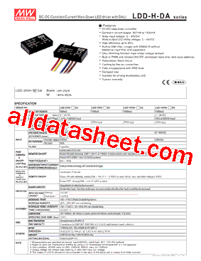 LDD-H-DA Datasheet PDF - Mean Well Enterprises Co., Ltd.